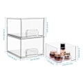 Miniatyrbillede 2 af 5: 2 stk. Stakbare opbevaringsskuffer, opbevaringshylder, badeværelsesarrangører til toiletbord, badeværelse