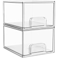 Miniatyrbillede 1 af 5: 2 stk. Stakbare opbevaringsskuffer, opbevaringshylder, badeværelsesarrangører til toiletbord, badeværelse