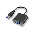 Miniatyrbilde 1 av 6: USB 3.0 til VGA-adapter, USB 3.0 til VGA hann til hunn adapter for Windows 11, Windows 10, Windows 8.1, Windows 8, Windows 7