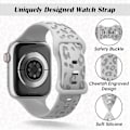 Pikkukuva 2 / 5: Leopard Print Pehmeä Silikonihihna Yhteensopiva Apple Watch -hihnojen kanssa 42mm 44mm 45mm 49mm Naiset Miehet, Vaihtokelpoiset Rannekkeet iWatch-sarjalle grey 42/44/45/49MM