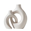 Miniatyrbillede 1 af 5: Keramisk vase med pampasgræs, sæt med 2, velegnet til stue soveværelse, bordplade dekoration midtpunkt