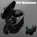 Miniatyrbilde 4 av 7: Trådløse hodetelefoner, True Wireless Earbuds med LED-display ladeetui, HD HiFi Stereo, One-click Smart Control, innebygd mikrofon, IPX7 vanntett