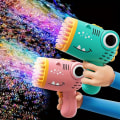 Miniatyrbild 3 av 3: 40 hål blåsbubbelpistol utomhus bubbelmaskin present semesterpresent leksak handhållen utomhus bubbelpistol pink