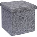 Miniatyrbillede 1 af 5: Opbevaringshocker terning stue soveværelse hjemmekontor sovesal lille fodskammel opbevaring fodskammel grå 30*30*30cm