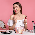 Miniatyrbillede 4 af 5: Transparent kosmetikpung, bærbar PVC vandtæt vaskepose opbevaringspose multifunktionel 2-delt sæt (pink)