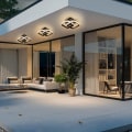 Miniatyrbilde 4 av 5: LED-taklampe med bevegelsessensor inni, 22W varmt hvitt taklampe, 24 * 20 * 9CM sensorlampe, egnet for ganger, garasjer, bad