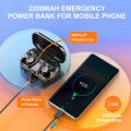 Miniatyrbilde 3 av 6: Trådløse ørepropper, HiFi stereolyd Bluetooth 5.3 trådløse hodetelefoner med 4 ENC støydempende mikrofon, IP7 vanntette ørepropper, 40 timers spilletid