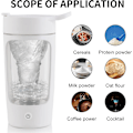 Miniatyrbillede 4 af 5: Elektrisk Shaker Flaske, Blender Flasker, Fremstillet med Tritan - BPA-fri - Bærbar Mixer Kop/USB Genopladelige Shaker Kopper white