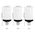 Miniatyrbillede 2 af 5: 2 stk LED flammelampe 5w simuleret flammeeffekt Halloween dekoration lampe (E27 gul flamme)