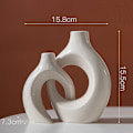 Miniatyrbillede 5 af 5: Keramisk vase med pampasgræs, sæt med 2, velegnet til stue soveværelse, bordplade dekoration midtpunkt