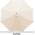 Miniatyrbillede 2 af 5: Reserveovertræk til parasol, 8 ribben, 3M, vandtæt, anti-UV, beige