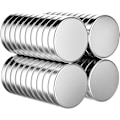 Miniatyrbillede 1 af 5: Neodymmagneter, 40 stk. 10 x 3 mm Whiteboard-magneter Stærke runde magneter