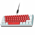 Miniatyrbild 1 av 7: 60% Trådbundet Speltangentbord, Liten RGB Bakgrundsbelyst Membran Speltangentbord, Ultrakompakt Mini Vattentätt Tangentbord för PC Datorspelare red