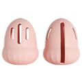 Silikonhållare för sminksvamp 2-pack kompatibel med resevänligt fodral med elastisk öppning och andningsbar design rosa Pink