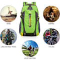 Miniatyrbild 6 av 6: Lätt vandringsryggsäck, multifunktionell vattenavvisande casual camping trekking ryggsäck för cykling resor klättring bergsbestigare utomhus sport green