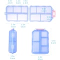 Miniatyrbild 3 av 5: 1-pack resetable pillerorganisator - 10 fack pillerfodral, kompakt och bärbar pillerask - blå