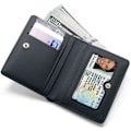 Pikkukuva 3 / 5: Naisten lompakot Pieni Bifold Nahkainen taskulompakko Naisten Mini lyhyt lompakko black