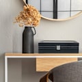 Miniatyrbild 5 av 5: Klockförvaringslåda Displayställ | PU-läder | 6 fack | Klockor | Låda | Förvaring | Smycken (Svart)