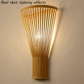 Miniatyrbillede 5 af 5: Indendørs bambus væglampe, Rattan E27 Retro væglampe, Trappe væglampe, Håndlavet indretning bambuslampe, Kurv lampeskærm Sengelampe