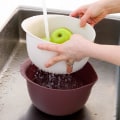 Miniatyrbilde 2 av 5: Rissil og kjøkkensiktsett - Sil ris, quinoa og små korn - Bløtlegg, vask og sil grønnsaker og frukt - (4-liters bolle)