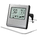 Miniatyrbilde 1 av 5: Digitalt kjøtttermometer med lang sonde i rustfritt stål