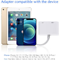 Pikkukuva 7 / 7: Lightning-HDMI-sovitin【Apple MFi -sertifioitu】, iPhone-HDMI-sovitin 1080P HD Digital AV -sovitin HDMI-kaapelimuunnin iPhonelle televisioon iPad-synkronointinäyttöön