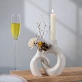 Miniatyrbillede 4 af 5: Keramisk vase med pampasgræs, sæt med 2, velegnet til stue soveværelse, bordplade dekoration midtpunkt