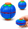 Balkwan 3D-printad press-to-spin fidget-boll, press-and-spin sensorisk leksak, stressavlastande skrivbordsspinner för klassrum, kontor och hem, handhållen fidget Royal Blue