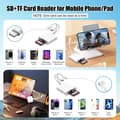 Miniatyrbillede 2 af 5: USB3.0 + USB C til SD-kortlæser iPhone Sort - SD-kortlæser 2-i-2 Lightning + USB C-kortlæser 2-in-2 Lightning + USB C Card Reader