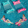 Miniatyrbild 1 av 7: 2-pack pool uppblåsbara, 4-i-1 simbassäng hängmatta vatten hängmatta Bow tie