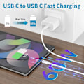 Miniatyrbilde 5 av 5: 2 stk 2m hurtigladekabel USB-C til USB-C