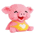 Mikrogris byggklossar minikonstruktionsleksak, 5300 bitar (Glad gris)