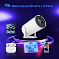 Miniatyrbilde 4 av 4: 4k HD Mini Projektor, 120 Ansi Smart Wifi 2.4g/5g Android 11.0 Projektor For Vegger Tak, Automatisk Keystone Korreksjon