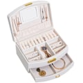Miniatyrbild 1 av 5: Smyckeskrin i PU-läder, smyckesförvaringslåda, lämplig för halsband, örhängen, ringar, armband, smyckesförvaring, displaylåda