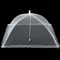 Miniatyrbild 3 av 5: Mesh Pop-up matbordsparaply - Stilfullt skydd för dina måltider Vit