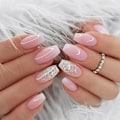 Miniatyrbillede 1 af 5: 24ps Trykte Negle Medium Længde Pink Gradient Kvadratiske Negle Med Glitter Falske Negle Design Fuld Dækning Stick On Negle