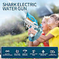 Miniatyrbilde 4 av 5: Elektrisk vannpistol fra Shark, automatiske sprøytepistoler leker, vannkrig leker for sommer svømmebasseng strandfest, blå