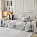 Boho-sohvansuojus 3-istuttava, chenille-sohvansuojus, 180 x 260 cm, harmaa, 1 kpl. 180*260cm gray