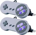 2-pack USB-kontroller för Super NES SNES USB Famicom-kontroller Joypad Gamepad för bärbar dator Windows PC/Mac/Raspberry Pi Lila Purple