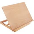 Lutande ritbräda och bärbart staffli – Naturlig träfinish, 45 x 33,5 x 30 cm