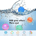 Miniatyrbild 3 av 5: Återanvändbara vattenballonger för barn och vuxna, Rgb-glödeffekt blinkande silikonvattenstänkboll, självtätande vattenbomb för utomhusaktiviteter Vattenspel