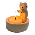 Miniatyrbild 1 av 5: Söta kattljusstake tecknad kattunge ljusstake kattälskare heminredning present (ljus ingår ej)