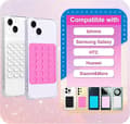 Miniatyrbild 5 av 5: 5 st starkt grepp telefon sugfäste - klibbig silikonhållare för händer (8*5.5cm) Multicolor