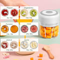 Miniatyrbillede 5 af 5: Elektrisk hvidløgshakker, 250 ml grøntsagshakker, løghakker, bærbar lille foodprocessor - 250 ml hvid