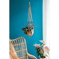 Miniatyrbild 5 av 5: Macrame hängande korg Boho dekorativ bomullsrep blomkrukahållare hängande korg växter för inomhus utomhus tak balkonger dekoration, 89cm