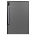 Samsung Galaxy Tab S7 Plus/FE/Lite kolmiosainen kotelo PU-nahkaa/PC harmaa