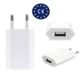 3-pak oplader til iPhone / Samsung 5V / 1A osv. Hvid