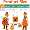 Miniatyrbilde 2 av 5: Halloween Gresskar Kostyme for Barn, Fancy Dress Up Gresskar Lue Godteripose Sko Barn Halloween Kostymer for 0-4 År Baby Gutter Jenter