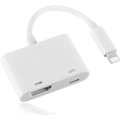 Pikkukuva 1 / 7: Lightning-HDMI-sovitin【Apple MFi -sertifioitu】, iPhone-HDMI-sovitin 1080P HD Digital AV -sovitin HDMI-kaapelimuunnin iPhonelle televisioon iPad-synkronointinäyttöön
