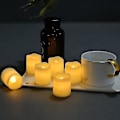 Miniatyrbillede 3 af 5: 24-pak flammefri bloklys, flimrende LED-tealights, varmt hvidt